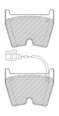 Ferodo Bremsbelagsatz, Scheibenbremse [Hersteller-Nr. FDB5023] für Audi von FERODO