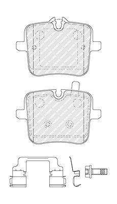 Ferodo Bremsbelagsatz, Scheibenbremse [Hersteller-Nr. FDB5302] für BMW, Rolls-royce von FERODO