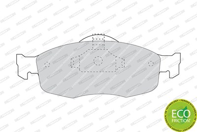 Ferodo Bremsbelagsatz, Scheibenbremse [Hersteller-Nr. FDB884] für Ford von FERODO
