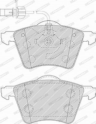 Ferodo Bremsbelagsatz, Scheibenbremse [Hersteller-Nr. FVR1484] für VW von FERODO