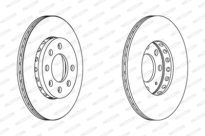 Ferodo Bremsscheibe [Hersteller-Nr. DDF1161C] für Audi, VW von FERODO