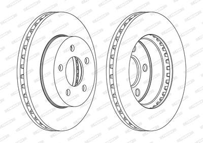 Ferodo Bremsscheibe [Hersteller-Nr. DDF1184C] für Jeep von FERODO