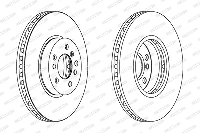 Ferodo 1x Bremsscheibe [Hersteller-Nr. DDF1256C-1] für BMW von FERODO