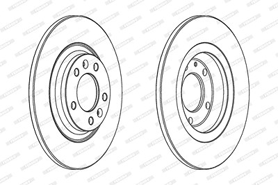 Ferodo Bremsscheibe [Hersteller-Nr. DDF1275C] für Citroën, Peugeot, Saab von FERODO