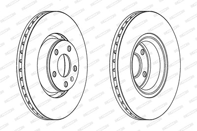 Ferodo 1x Bremsscheibe [Hersteller-Nr. DDF1277C-1] für Audi, Saab von FERODO