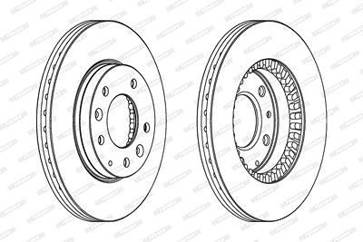 Ferodo Bremsscheibe [Hersteller-Nr. DDF1278C] für Mazda, Saab von FERODO