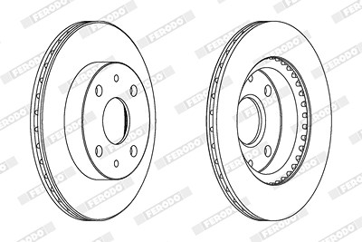 Ferodo Bremsscheibe [Hersteller-Nr. DDF1394C] für Daihatsu, Perodua, Subaru von FERODO