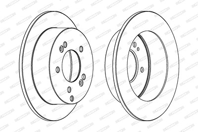 Ferodo Bremsscheibe [Hersteller-Nr. DDF1447C] für Hyundai, Kia von FERODO