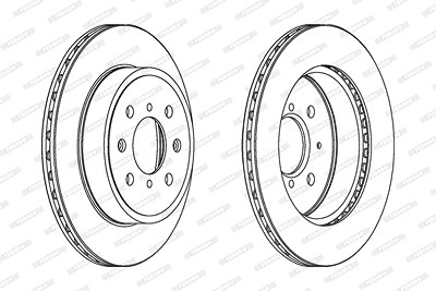 Ferodo Bremsscheibe [Hersteller-Nr. DDF1509C] für Opel, Subaru, Suzuki, Vauxhall von FERODO