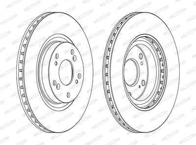 Ferodo Bremsscheibe [Hersteller-Nr. DDF1596C] für Honda von FERODO