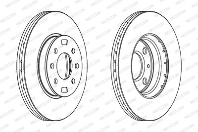Ferodo Bremsscheibe [Hersteller-Nr. DDF1603C] für Hyundai, Kia von FERODO
