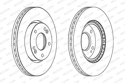 Ferodo Bremsscheibe [Hersteller-Nr. DDF1619C] für Hyundai, Kia von FERODO