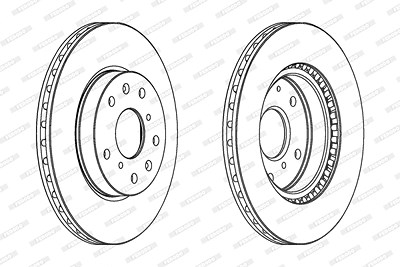 Ferodo Bremsscheibe [Hersteller-Nr. DDF1620C] für Fiat, Suzuki von FERODO