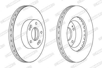 Ferodo Bremsscheibe [Hersteller-Nr. DDF1630C] für Hyundai, Kia von FERODO