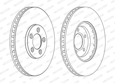 Ferodo Bremsscheibe [Hersteller-Nr. DDF1648C] für Daimler, Jaguar von FERODO