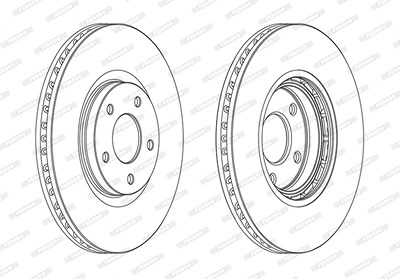 Ferodo Bremsscheibe [Hersteller-Nr. DDF1724C] für Nissan, Renault von FERODO