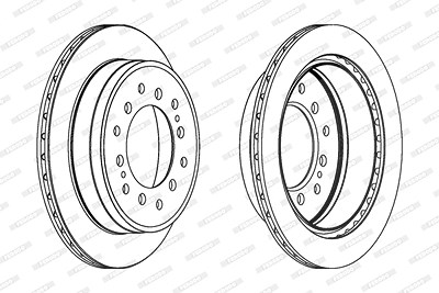 Ferodo Bremsscheibe [Hersteller-Nr. DDF1743C] für Lexus, Toyota von FERODO