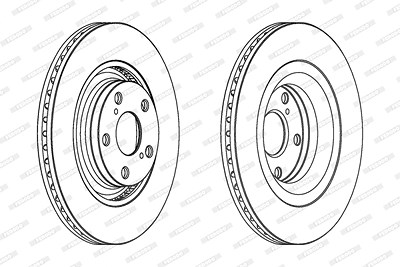 Ferodo Bremsscheibe [Hersteller-Nr. DDF1754C] für Toyota von FERODO