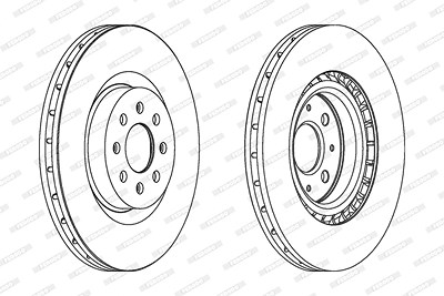 Ferodo Bremsscheibe [Hersteller-Nr. DDF1773C] für Abarth von FERODO