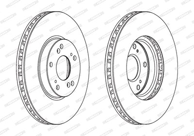 Ferodo Bremsscheibe [Hersteller-Nr. DDF1775C] für Honda von FERODO