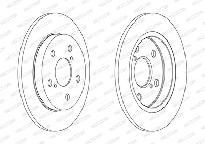 Ferodo Bremsscheibe [Hersteller-Nr. DDF1788C] für Toyota von FERODO