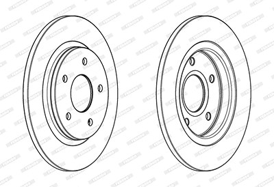 Ferodo Bremsscheibe [Hersteller-Nr. DDF1808C] für Chrysler, Dodge, Fiat, VW von FERODO