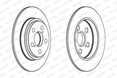 Ferodo Bremsscheibe [Hersteller-Nr. DDF1866] für Toyota von FERODO