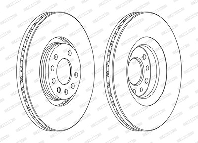 Ferodo Bremsscheibe [Hersteller-Nr. DDF1904C] für Opel von FERODO