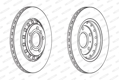 Ferodo Bremsscheibe [Hersteller-Nr. DDF1934C] für Audi, VW von FERODO