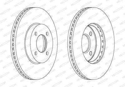 Ferodo Bremsscheibe [Hersteller-Nr. DDF2068C] für Nissan von FERODO