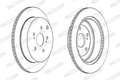 Ferodo Bremsscheibe [Hersteller-Nr. DDF2072C] für Suzuki von FERODO