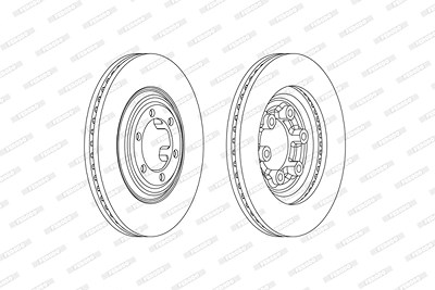 Ferodo Bremsscheibe [Hersteller-Nr. DDF2372C] für Isuzu von FERODO