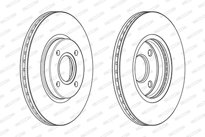 Ferodo Bremsscheibe [Hersteller-Nr. DDF2461C] für Ford von FERODO