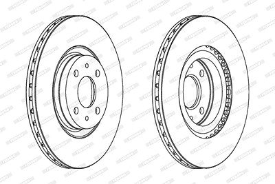 Ferodo Bremsscheibe [Hersteller-Nr. DDF252C] für Alfa Romeo, Fiat, Lancia von FERODO