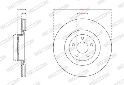 Ferodo Bremsscheibe [Hersteller-Nr. DDF3111C] für Ford von FERODO