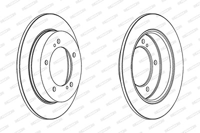 Ferodo Bremsscheibe [Hersteller-Nr. DDF351C] für Suzuki von FERODO