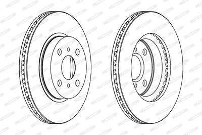 Ferodo Bremsscheibe [Hersteller-Nr. DDF794C] für Toyota von FERODO