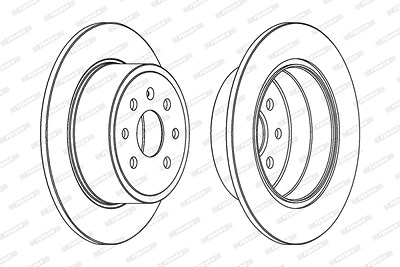 Ferodo Bremsscheibe [Hersteller-Nr. DDF814C] für Opel, Vauxhall von FERODO