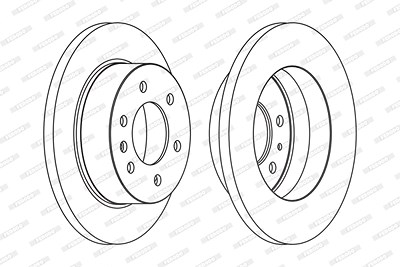 Ferodo 1x Bremsscheibe [Hersteller-Nr. FCR311C] für Mercedes-Benz, VW von FERODO