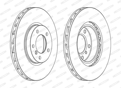 Ferodo Bremsscheibe Vorderachse Belüftet Links [Hersteller-Nr. DDF804C] für BMW, Wiesmann von FERODO