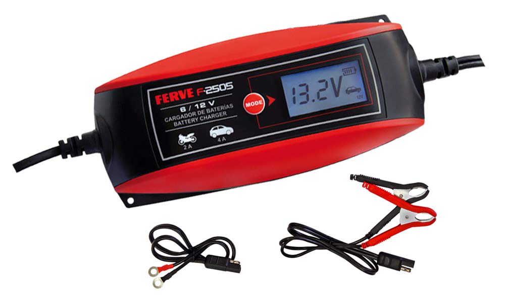 FERVE F-2505 Batterieladegerät schwarz rot von FERVE