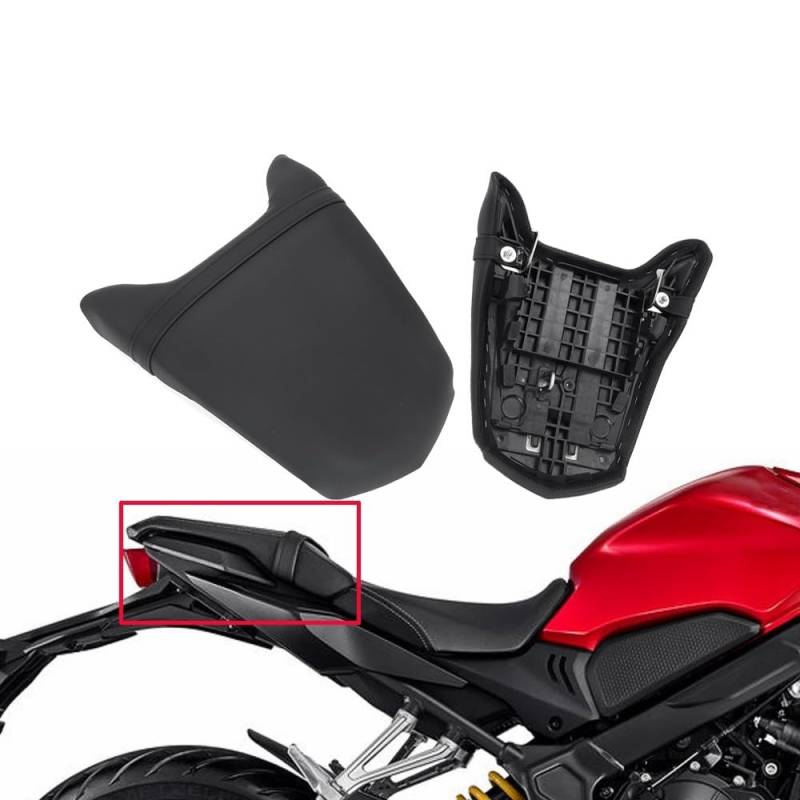 Motorrad Sitzbankbezug Für CBR650R 2019 2023 Hinten Sitz Passagier Kissen Vordersitz Pad Gu Synthetische Leder Motorrad Zubehör Motorrad Sitzbezug von FESOKSEJ