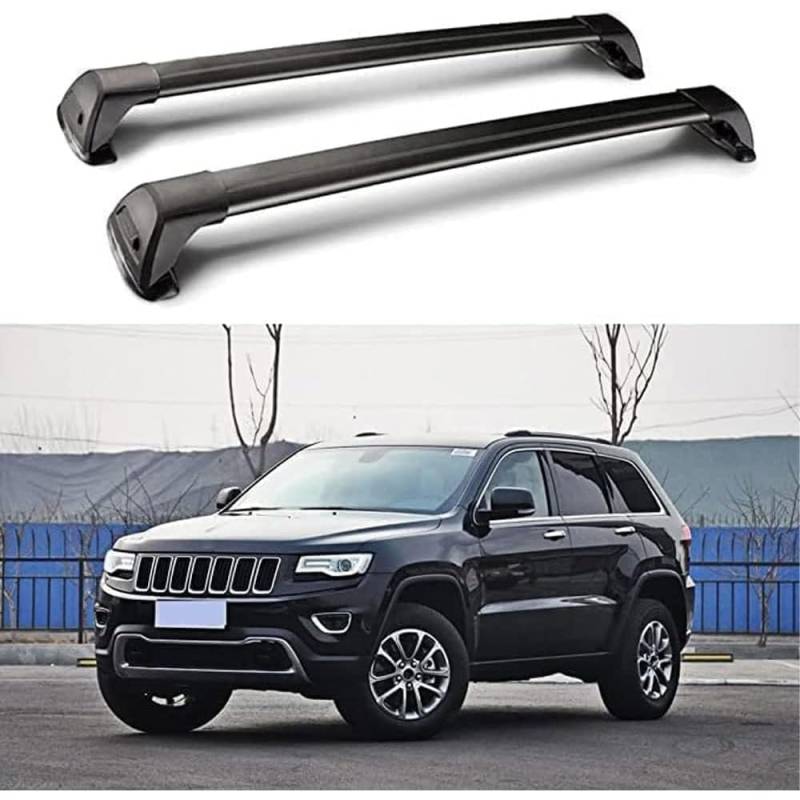 DachträGer RelingträGer, für Jeep Grand Cherokee WK2 SRT-8 2012-2020 Aluminium Dachträger Gepäckträger Fahrradträger Dachboxen Dach Gepäckablage Railing Track Zubehör von FESTAS