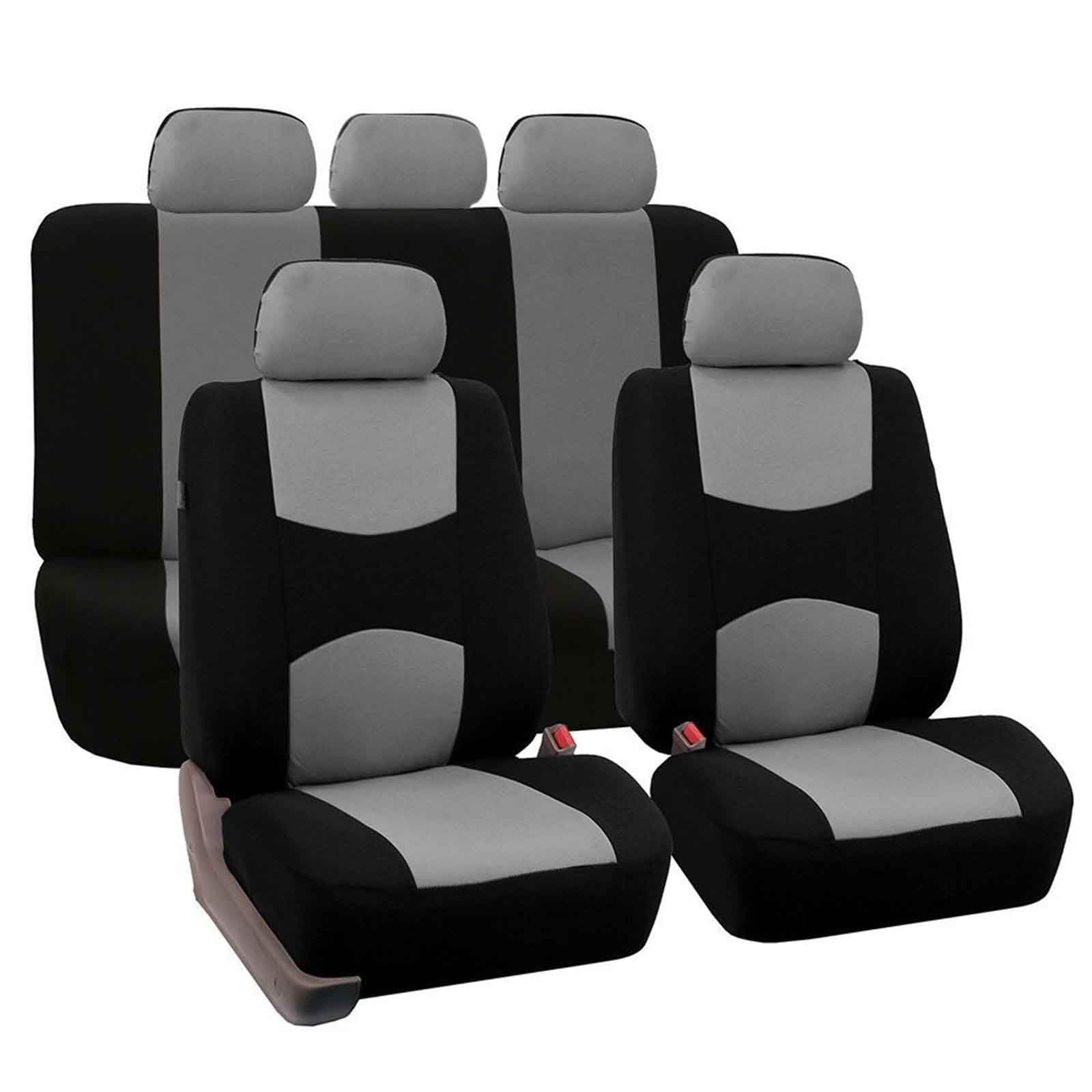 FFBHBLD Auto Sitzbezüge für Hyundai Elantra 2021 2022 2023, Allwetter Vorne und Hinten Autositzschoner Atmungsaktiv Bequem Sitzeschutz Set Innenraum Zubehör,Grey von FFBHBLD