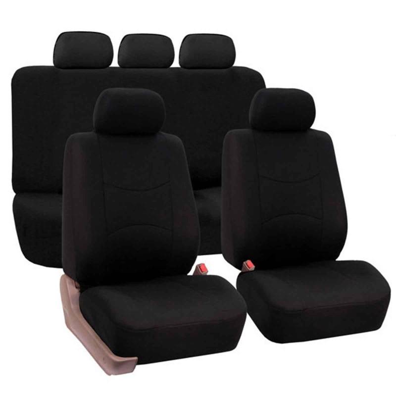 FFBHBLD Auto Sitzbezüge für Mitsubishi ASX 2020, Allwetter Vorne und Hinten Autositzschoner Atmungsaktiv Bequem Sitzeschutz Set Innenraum Zubehör, Black von FFBHBLD