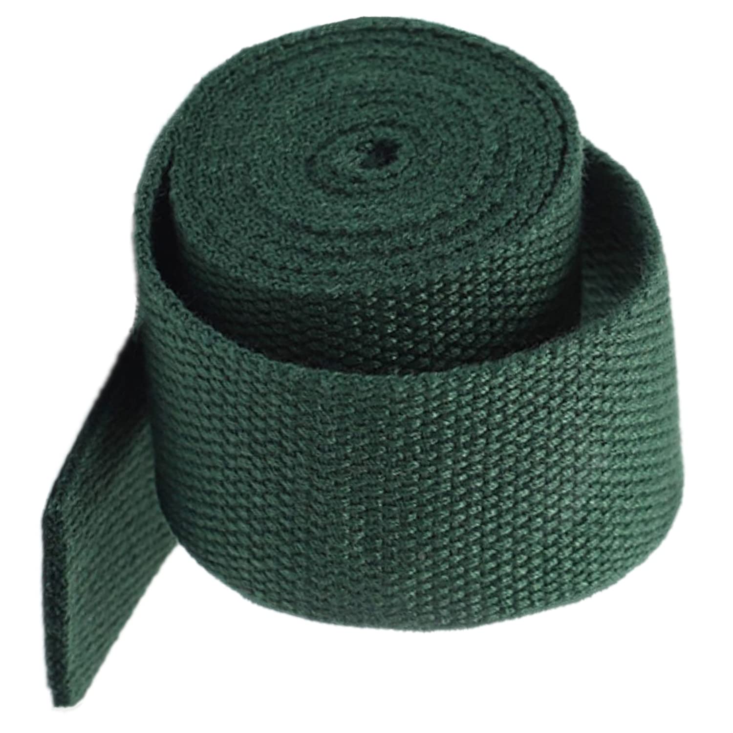 Baumwollbänder, schräge Bündel, schwere Bänder, 38 mm Baumwollgurtband for Taschengurte, Griffe herstellen, Klettergurte(DarkGreen,20 Yard) von FFENFRYOU