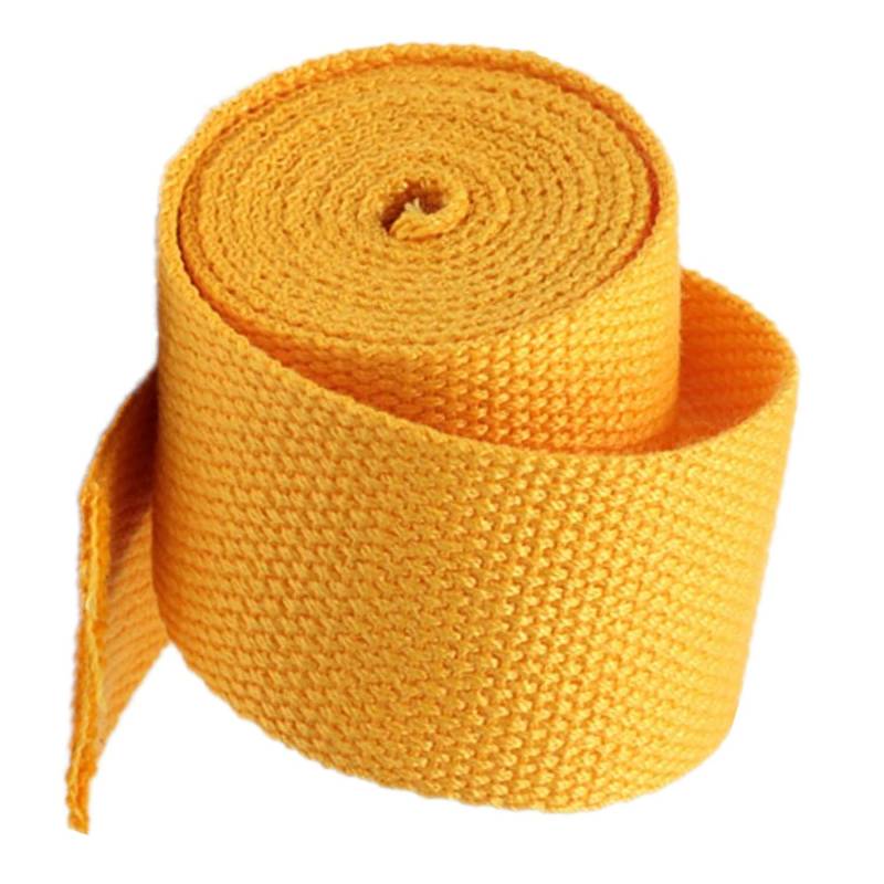 Baumwollbänder, schräge Bündel, schwere Bänder, 38 mm Baumwollgurtband for Taschengurte, Griffe herstellen, Klettergurte(Giallo,20 Yard) von FFENFRYOU