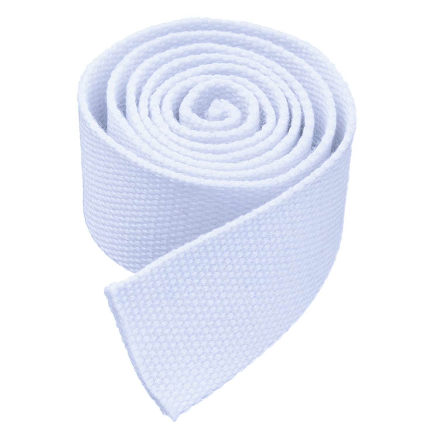 Baumwollbänder, schräge Bündel, schwere Bänder, Gurtband 20mm 25mm 38mm 50mm - Baumwollgurtband for Tasche, 4,5 Meter/Rolle(White,25mm) von FFENFRYOU