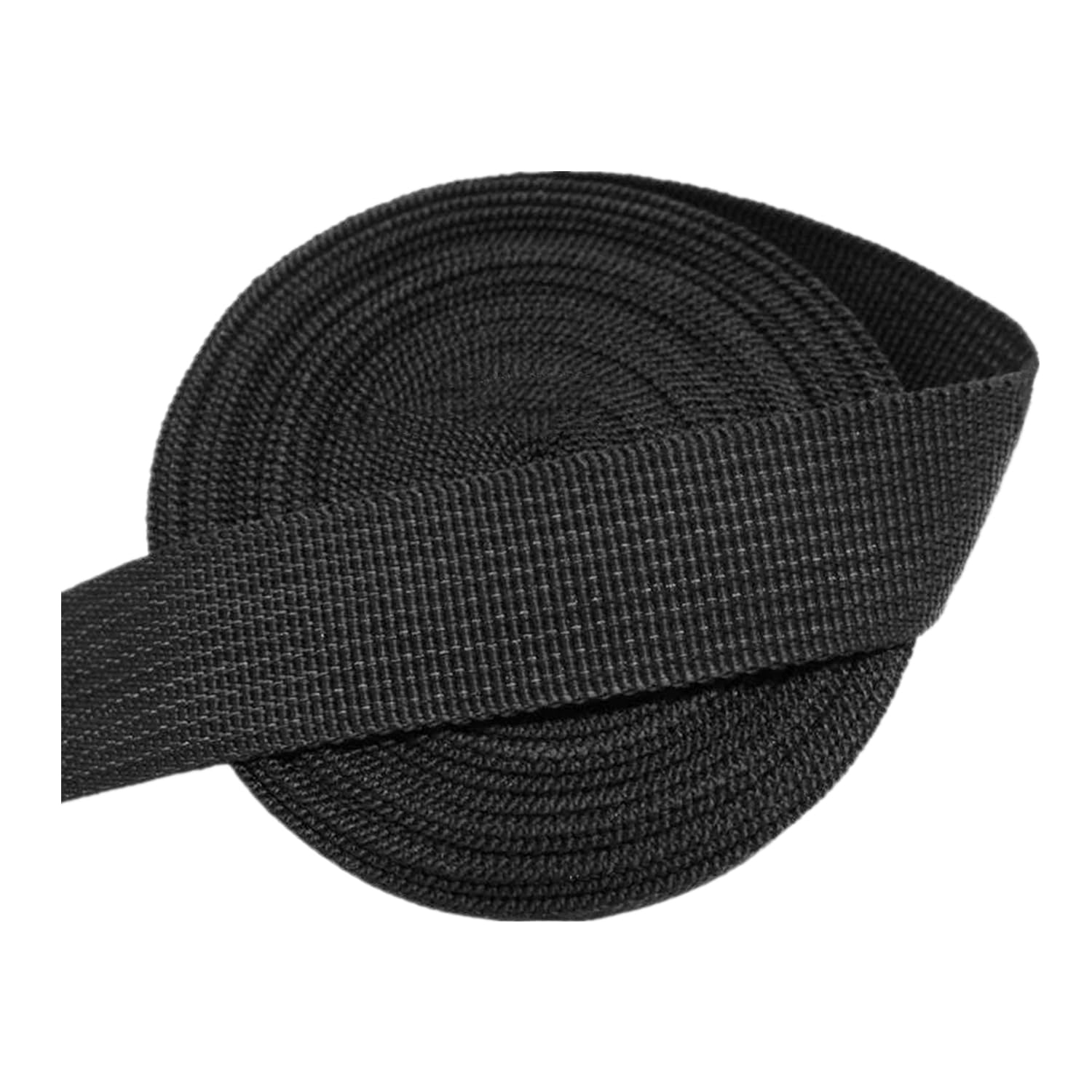 Baumwollbänder, schräge Bündel, schwere Bänder, Gurtband 25mm - Polypropylen-Gurtband for Taschen, Bastelarbeiten, Rucksäcke, Umreifungen, Gürtel(Black,50 Yard) von FFENFRYOU