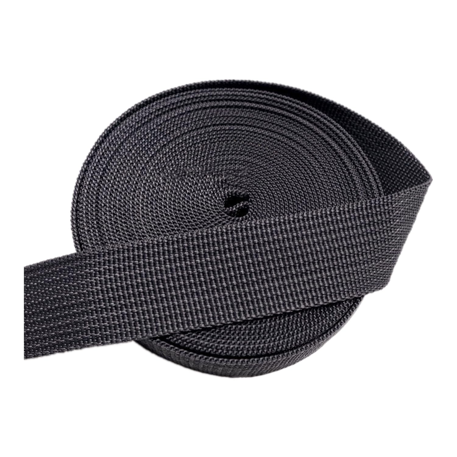 Baumwollbänder, schräge Bündel, schwere Bänder, Gurtband 25mm - Polypropylen-Gurtband for Taschen, Bastelarbeiten, Rucksäcke, Umreifungen, Gürtel(Dark Grey,20 Yard) von FFENFRYOU